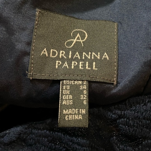 NWT Adrianna Papell Fit and Flare Midnight Blue Dress - Picture 10 of 10